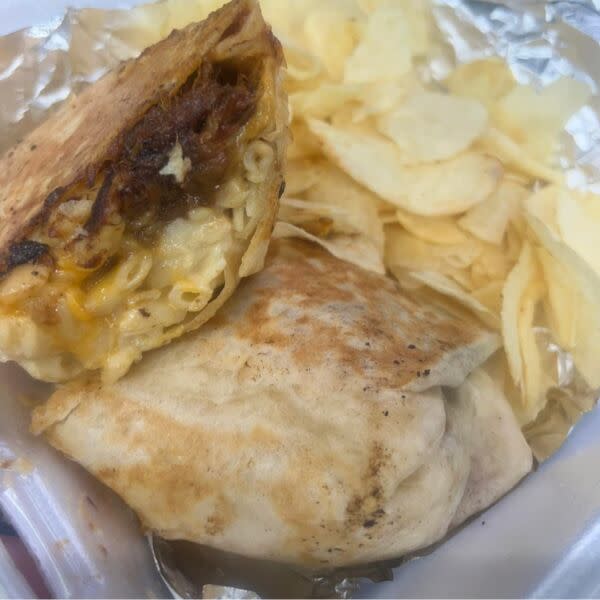BBQ Mac Burrito