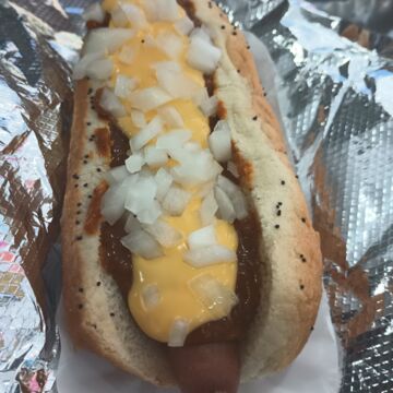 Chili cheese dog