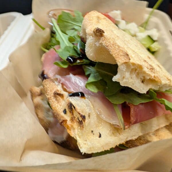 Smoked ham pizza pocket