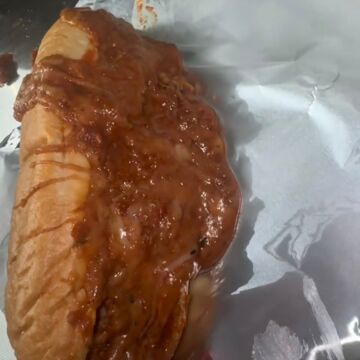 Homemade Italian meatball sub