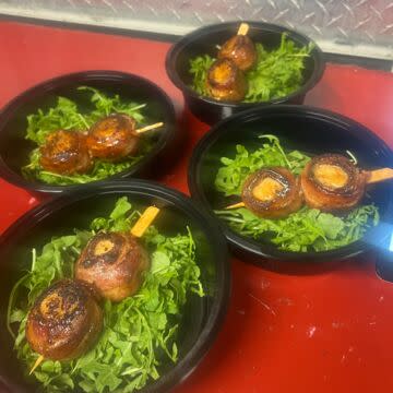 Bacon wrapped scallop