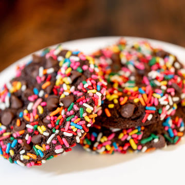 Chocolate Chocolate Sprinkle Cookie - Stack of 4