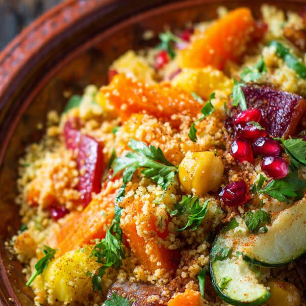 Cous cous and seasonal.veg