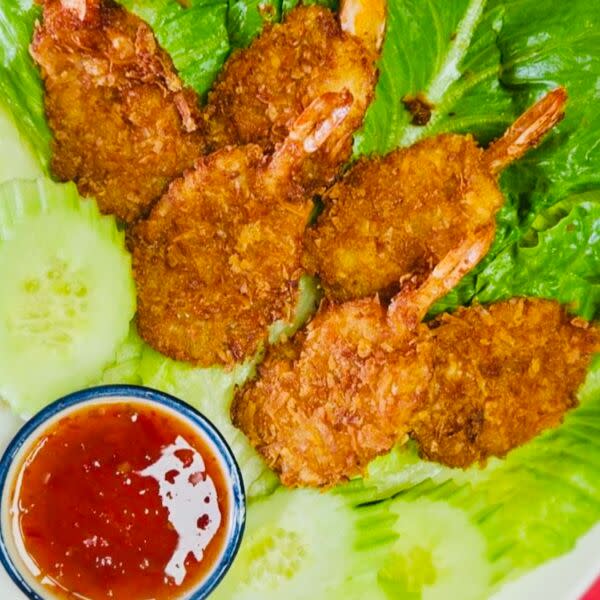 Coconut prawns