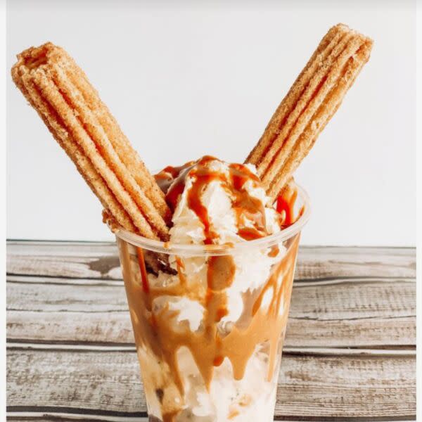 Churro with Ice Cream.
