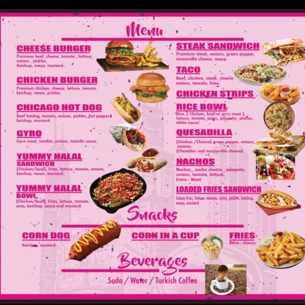 Regular menu