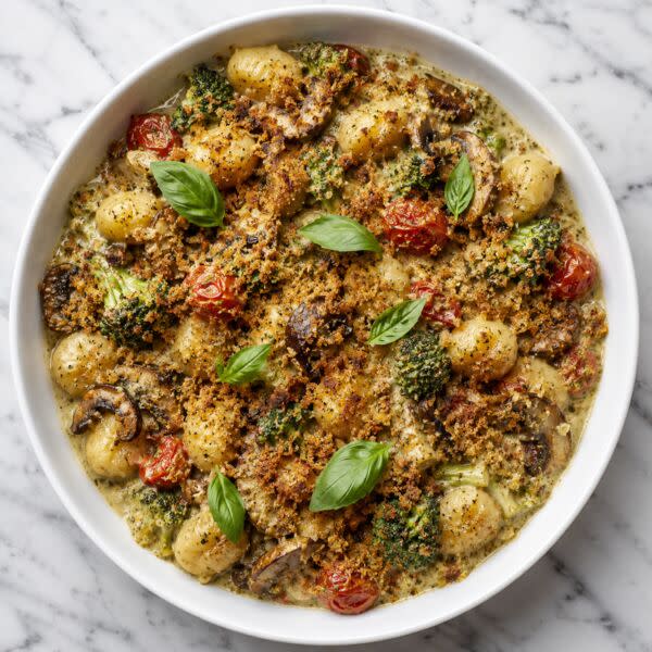 Baked Pesto Gnocchi