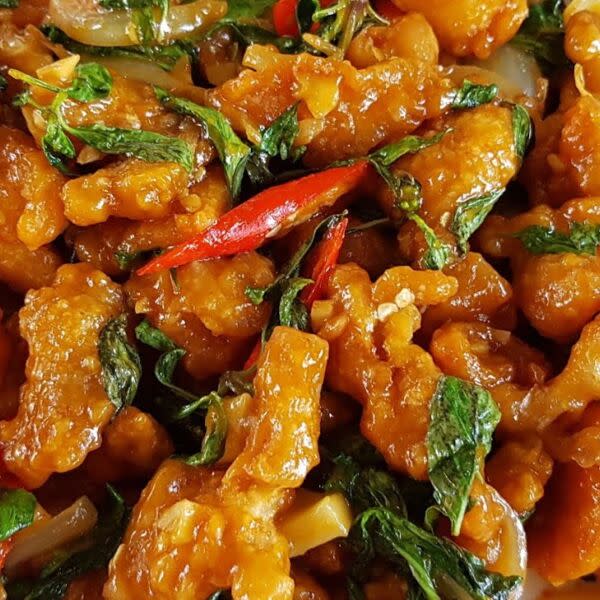 Crispy Chicken and Basil