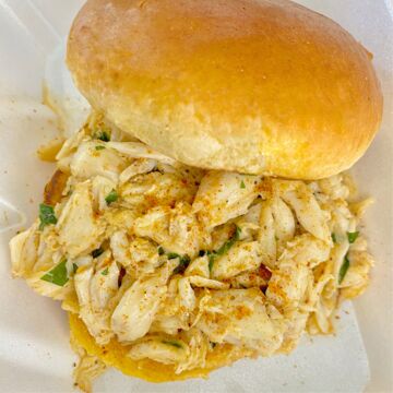 Hot Buttery Blue Crab Roll