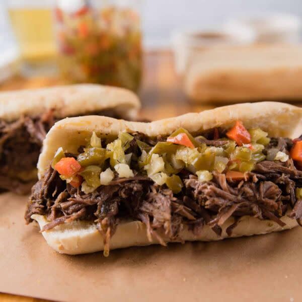 Italian beef sandwich w fries