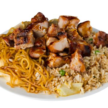 #1 Teriyaki Chicken, Fried Rice, & Yakisoba Noodles