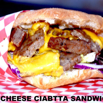 Beef Gyro Cheesy Ciabatta Sandwich 