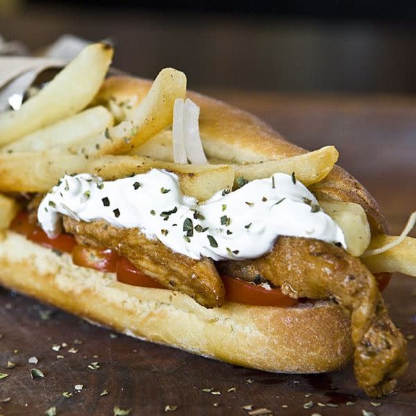 Chicken Gyros in Vromiko Bread Combo Plate