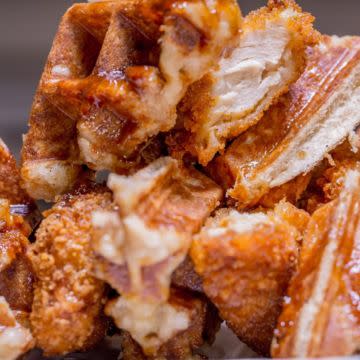 Liege Belgium Chicken'n'Waffle Skewers