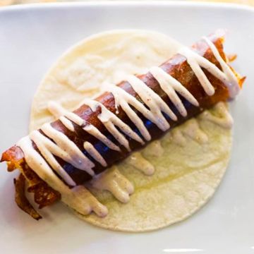 Burnt Cheese Asada Taco