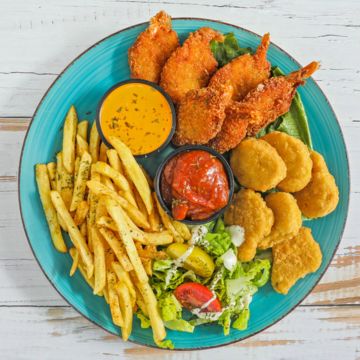 XXL Shrimp & Chicken Combo Plate