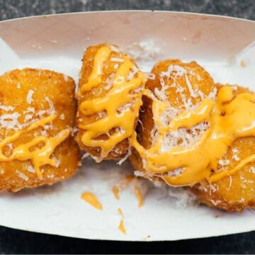 Fried Mac and Cheese Bites.