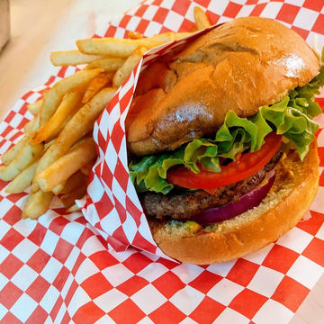 Hamburger with Fries 