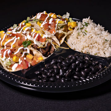 Taco Plate (2) with Rice & Beans