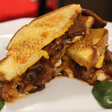 Brisket Grilled Cheese on Toast