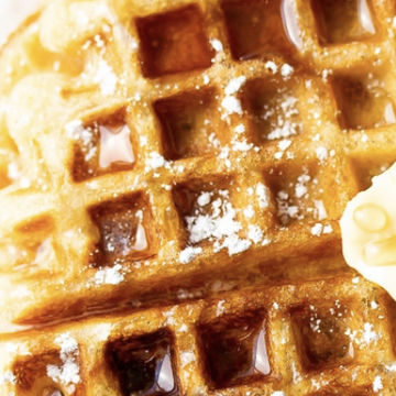 Buttermilk Waffle and 100% Maple Syrup