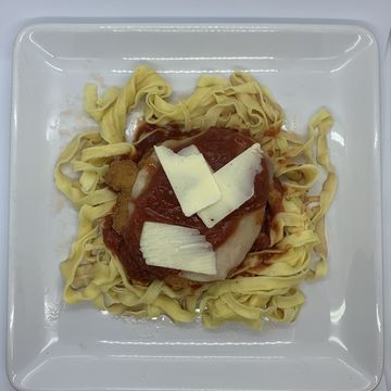 Chicken Parm on Fresh Pasta