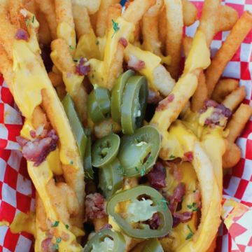 Loaded Bacon and Nacho Cheese Fries