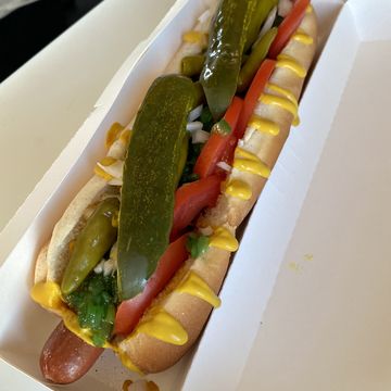 Foot Long Chicago Style Hot Dog