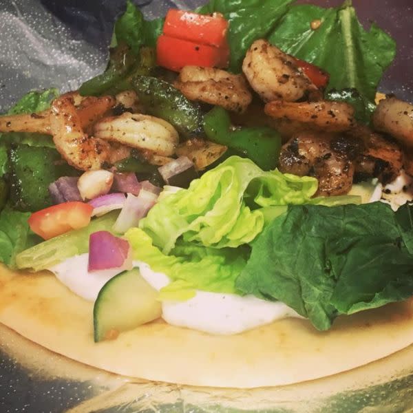 Grilled Shrimp Pita Wrap 