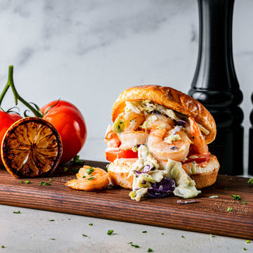 “Monsta” Shrimp Burger 