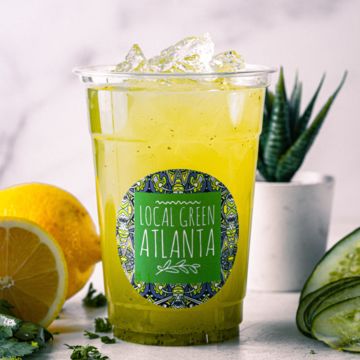 16 oz Green-Hito-Cucumber and Cilantro Infused Lemonade 