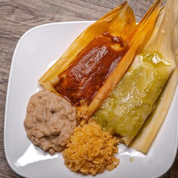2 Tamale Combo w/ Rice & Beans 