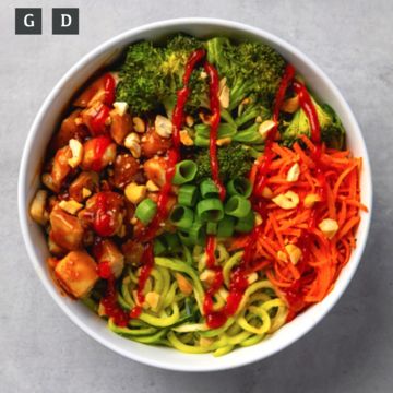 Spicy Stir Fry Zoodle Bowl 
