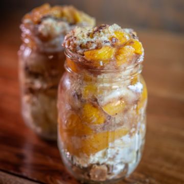 Peach Cobbler Cheese Cake Parfait