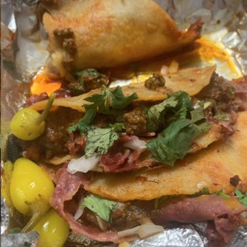 Chili Cheese Pastrami Taco (1 per order)