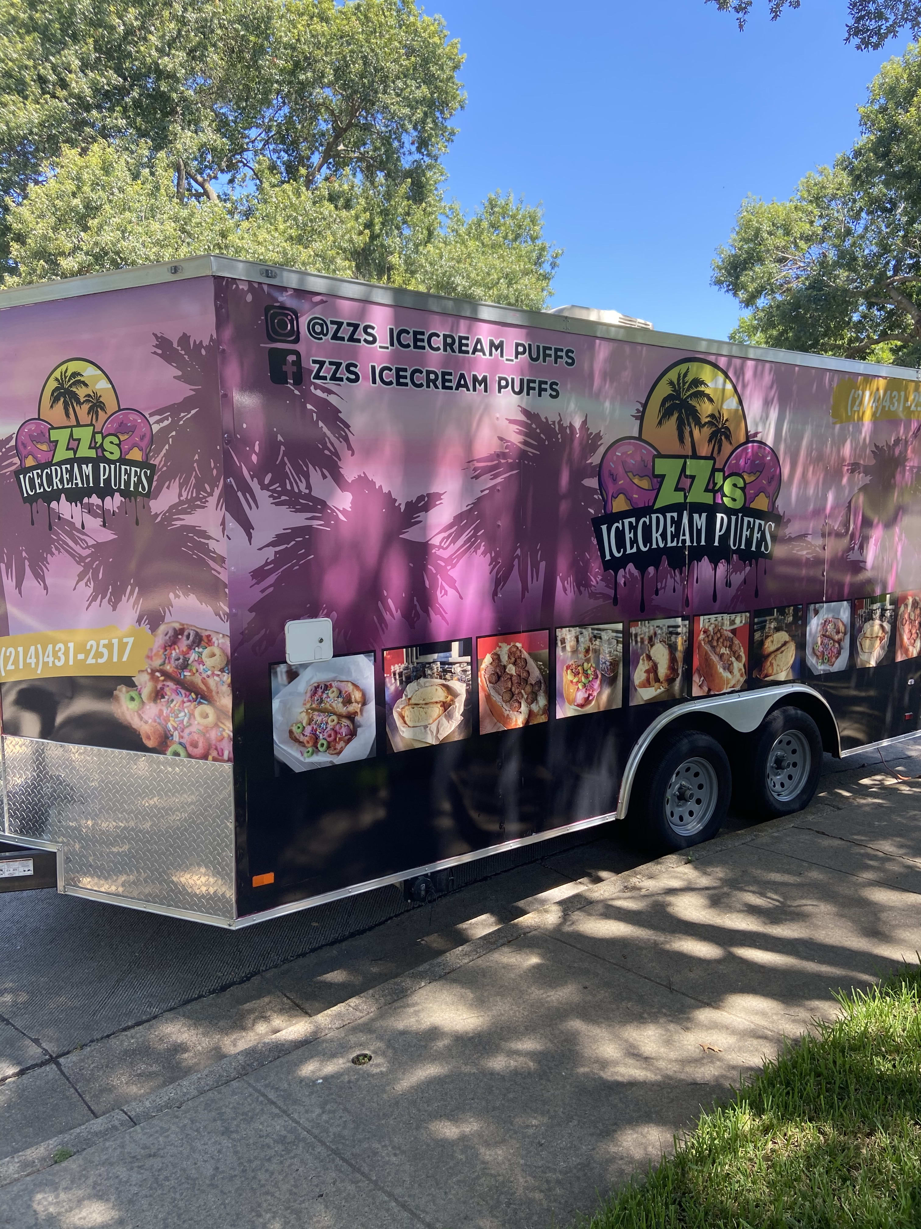 Best Food Trucks ZZ's Ice Cream Puffs menu