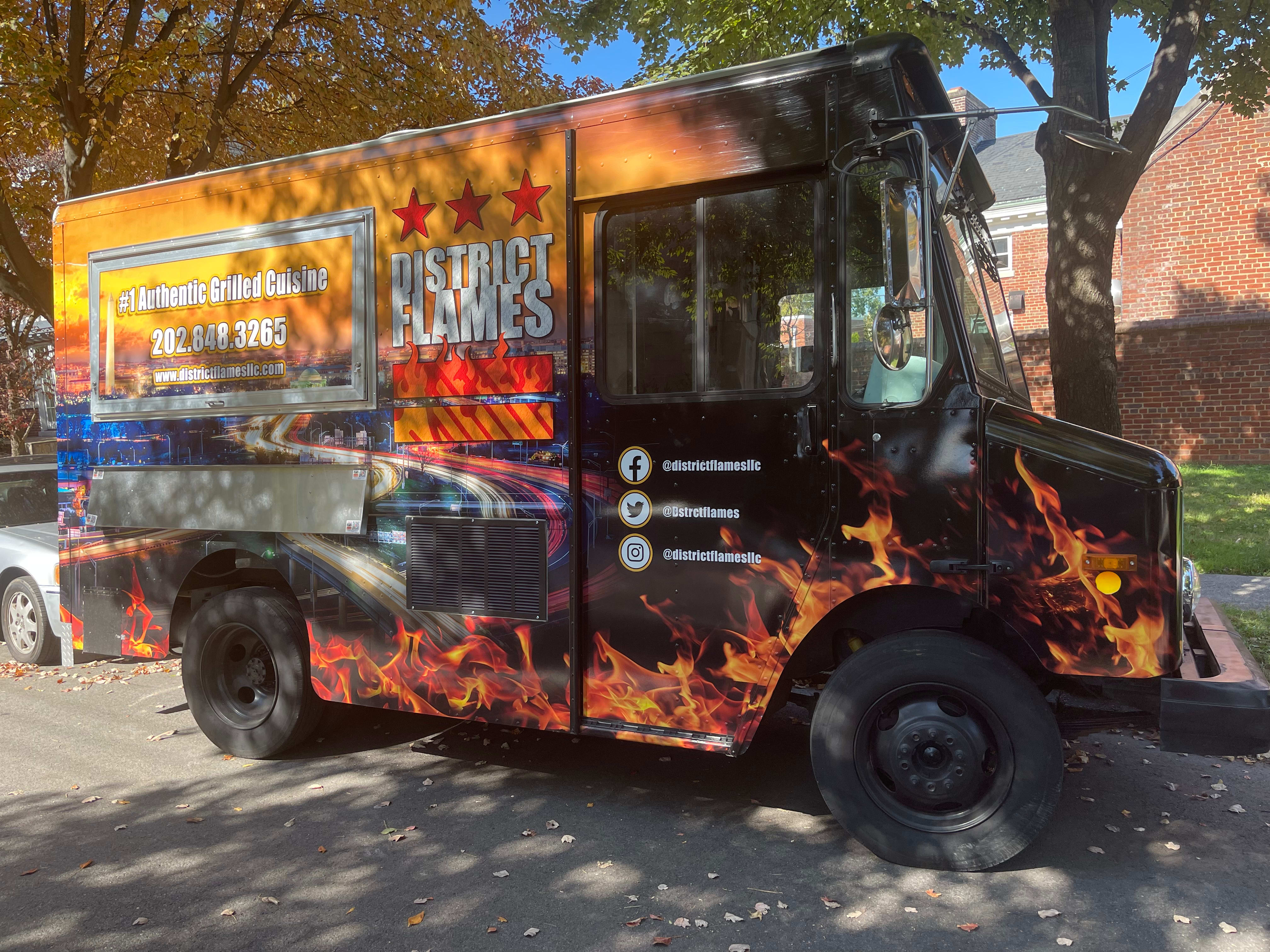 Best Food Trucks District Flames menu
