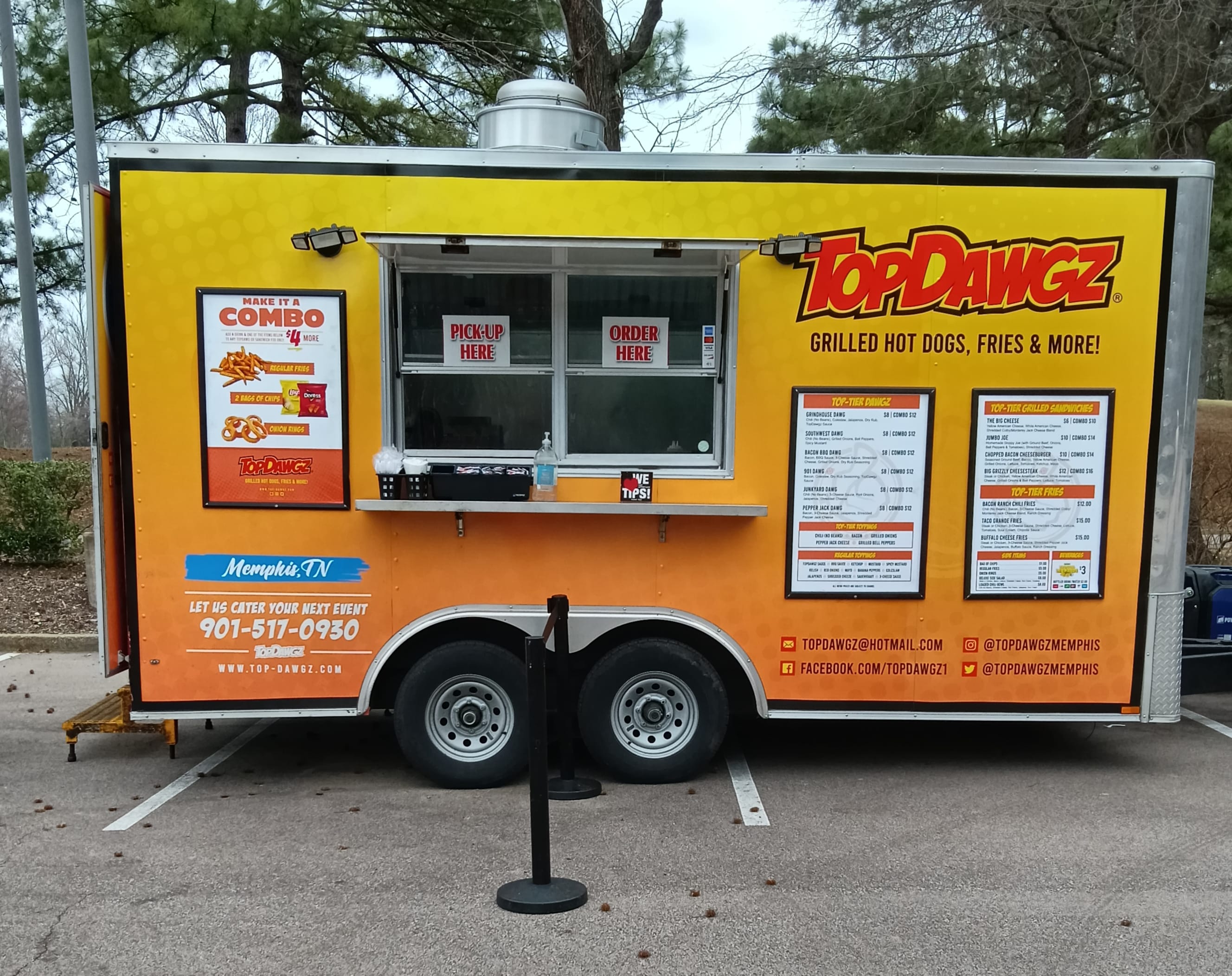 Best Food Trucks Topdawgz menu