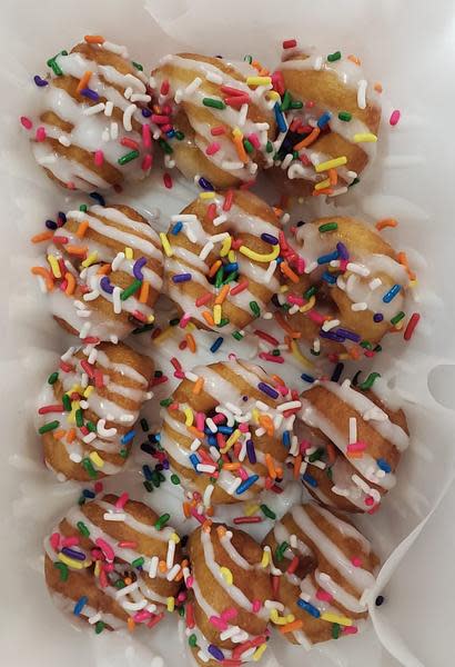 Rainbow Sprinkle Mini Donuts 