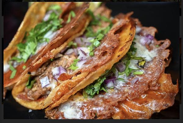 Three Quesa Tacos